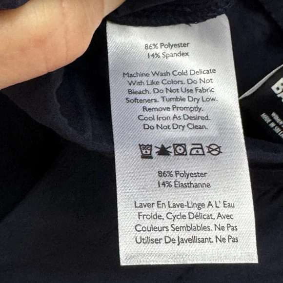 Eddie Bauer Departure High‑Rise Wide Leg Travel Pants NWT Women’s Navy XS - Picture 9 of 11